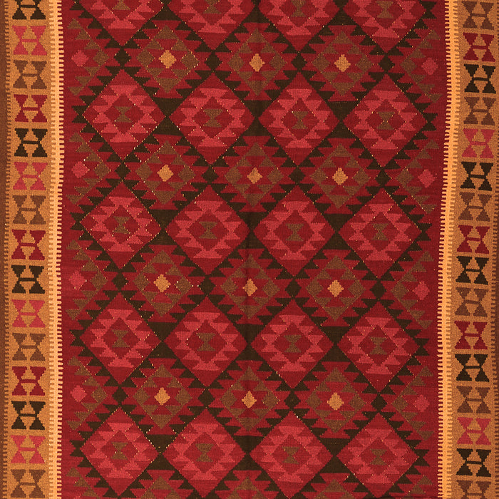 Serging Thickness of Machine Washable Oriental Orange Traditional Area Rugs, wshcon2399org