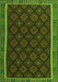 Serging Thickness of Machine Washable Oriental Green Traditional Area Rugs, wshcon2399grn