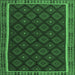 Square Oriental Emerald Green Traditional Rug, con2399emgrn