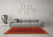 Machine Washable Oriental Orange Traditional Area Rugs in a Living Room, wshcon2399org