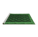 Sideview of Machine Washable Oriental Emerald Green Traditional Area Rugs, wshcon2399emgrn