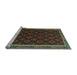 Sideview of Machine Washable Oriental Light Blue Traditional Rug, wshcon2399lblu