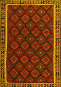 Oriental Yellow Traditional Rug, con2399yw