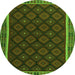 Square Oriental Green Traditional Rug, con2399grn