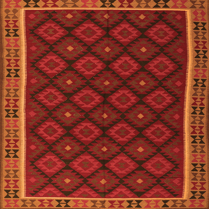 Serging Thickness of Oriental Orange Traditional Rug, con2399org