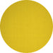 Round Solid Yellow Modern Rug, con239yw