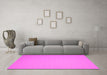 Machine Washable Solid Pink Modern Rug in a Living Room, wshcon239pnk