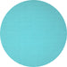 Round Solid Light Blue Modern Rug, con239lblu