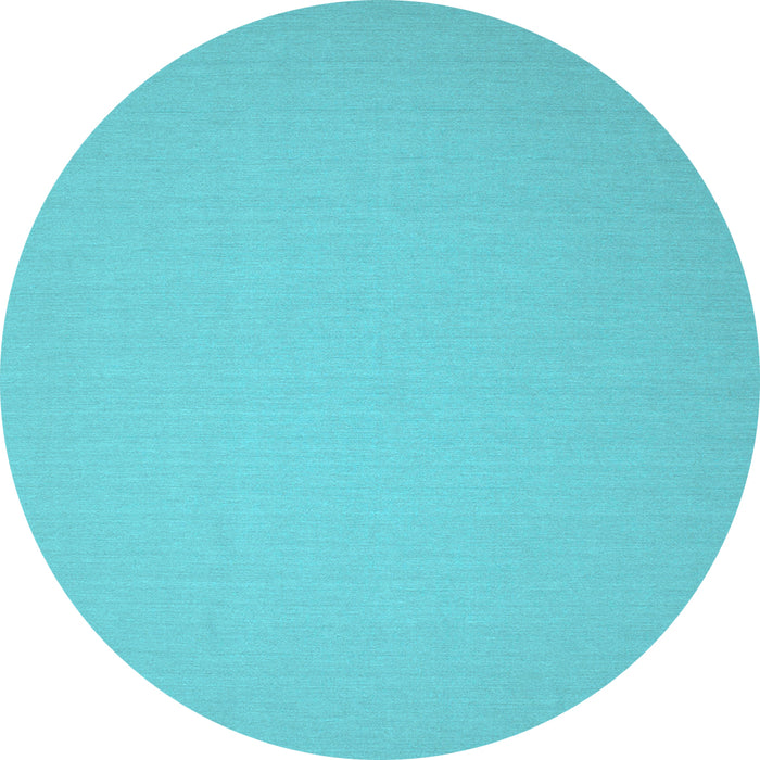 Round Machine Washable Solid Light Blue Modern Rug, wshcon239lblu