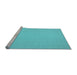 Sideview of Machine Washable Solid Light Blue Modern Rug, wshcon239lblu