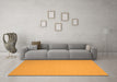 Machine Washable Solid Orange Modern Area Rugs in a Living Room, wshcon239org