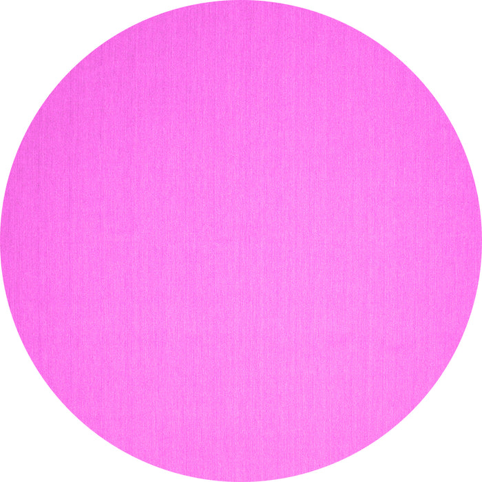 Round Machine Washable Solid Pink Modern Rug, wshcon239pnk