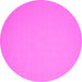 Round Solid Pink Modern Rug, con239pnk