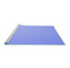 Sideview of Machine Washable Solid Blue Modern Rug, wshcon239blu