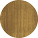 Round Abstract Brown Contemporary Rug, con23brn