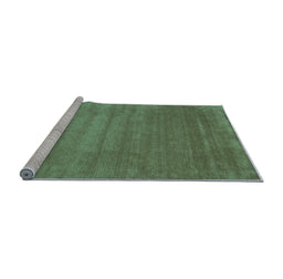 Sideview of Machine Washable Abstract Light Blue Contemporary Rug, wshcon23lblu
