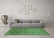 Machine Washable Abstract Turquoise Contemporary Area Rugs in a Living Room,, wshcon23turq