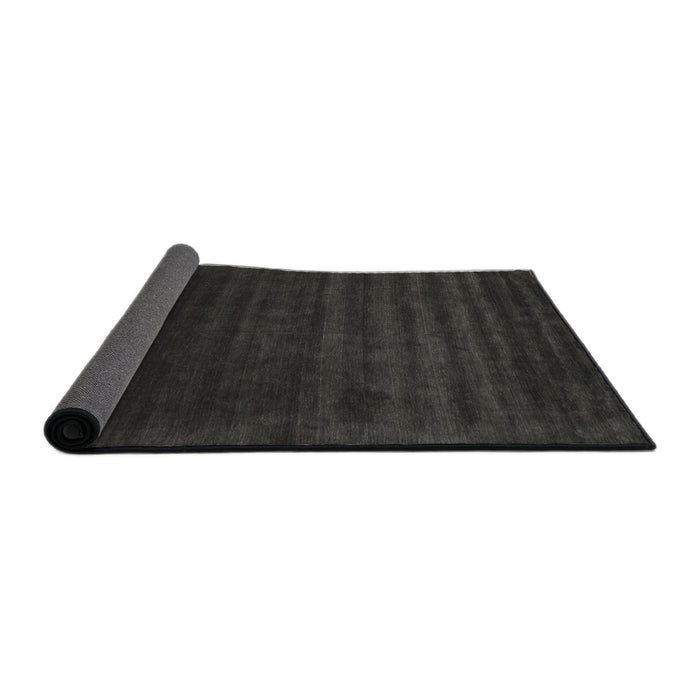 Thickness of Contemporary Charcoal Black Modern Rug, con24
