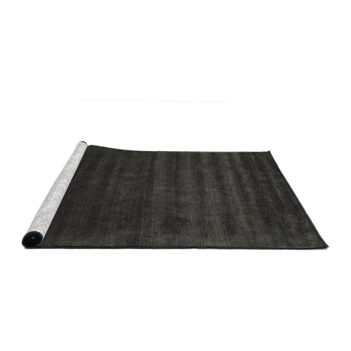 Serging Thickness of Machine Washable Contemporary Charcoal Black Rug, wshcon24