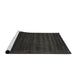 Serging Thickness of Machine Washable Contemporary Charcoal Black Rug, wshcon24