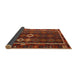 Thickness of Contemporary Saddle Brown Oriental Rug, con2400