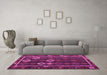 Machine Washable Oriental Purple Traditional Area Rugs in a Living Room, wshcon2400pur