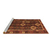 Sideview of Machine Washable Oriental Brown Traditional Rug, wshcon2400brn