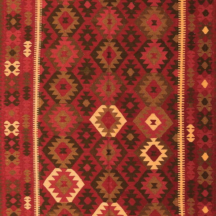 Serging Thickness of Machine Washable Oriental Orange Traditional Area Rugs, wshcon2400org