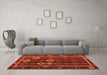 Machine Washable Oriental Orange Traditional Area Rugs in a Living Room, wshcon2400org