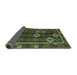 Sideview of Oriental Turquoise Traditional Rug, con2400turq