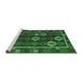 Sideview of Machine Washable Oriental Emerald Green Traditional Area Rugs, wshcon2400emgrn