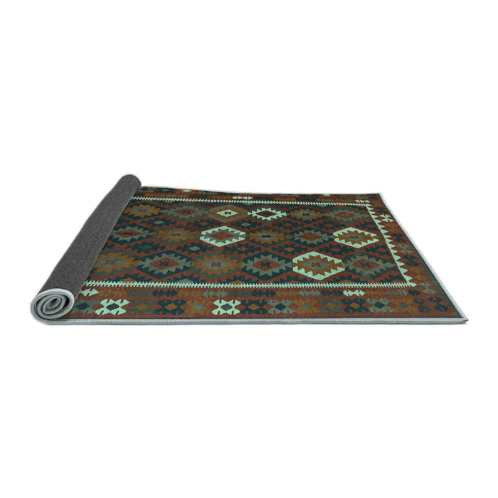 Sideview of Oriental Light Blue Traditional Rug, con2400lblu