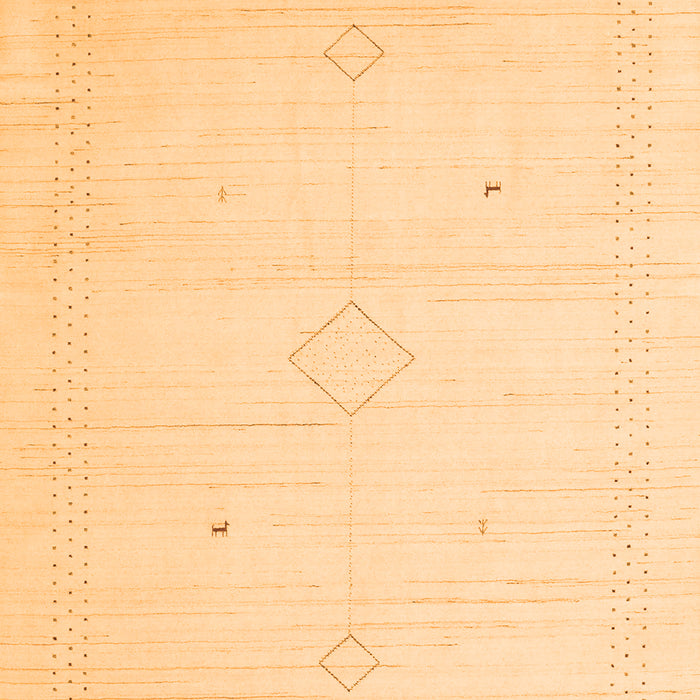 Solid Orange Modern Rug, con2401org