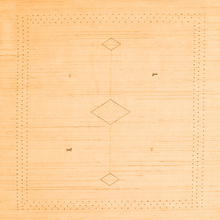 Serging Thickness of Solid Orange Modern Rug, con2401org