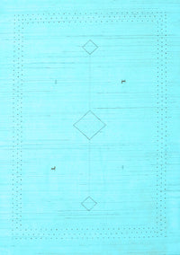 Solid Light Blue Modern Rug, con2401lblu