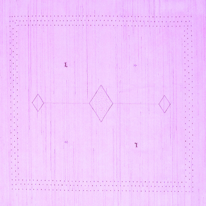 Square Machine Washable Solid Purple Modern Area Rugs, wshcon2401pur