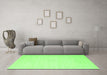 Machine Washable Solid Green Modern Area Rugs in a Living Room,, wshcon2401grn