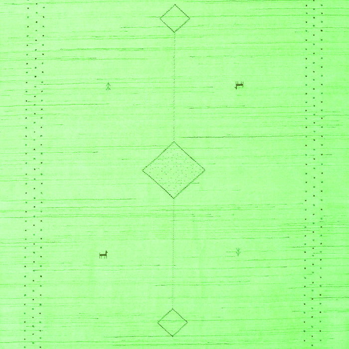 Serging Thickness of Machine Washable Solid Green Modern Area Rugs, wshcon2401grn