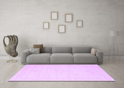 Machine Washable Solid Purple Modern Area Rugs in a Living Room, wshcon2401pur