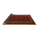 Thickness of Contemporary Saddle Brown Oriental Rug, con2402