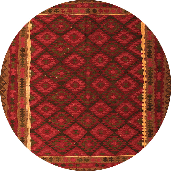 Square Oriental Orange Traditional Rug, con2402org