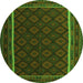 Square Oriental Green Traditional Rug, con2402grn