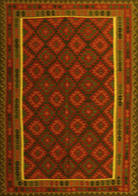 Oriental Yellow Traditional Rug, con2402yw