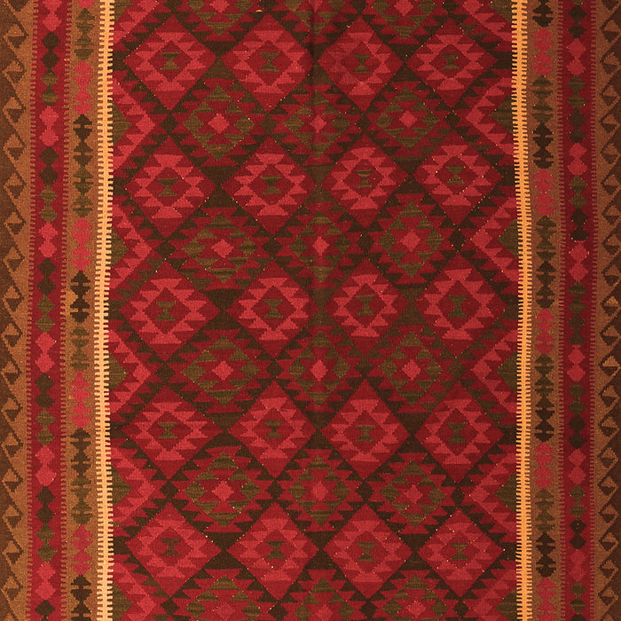 Serging Thickness of Machine Washable Oriental Orange Traditional Area Rugs, wshcon2402org