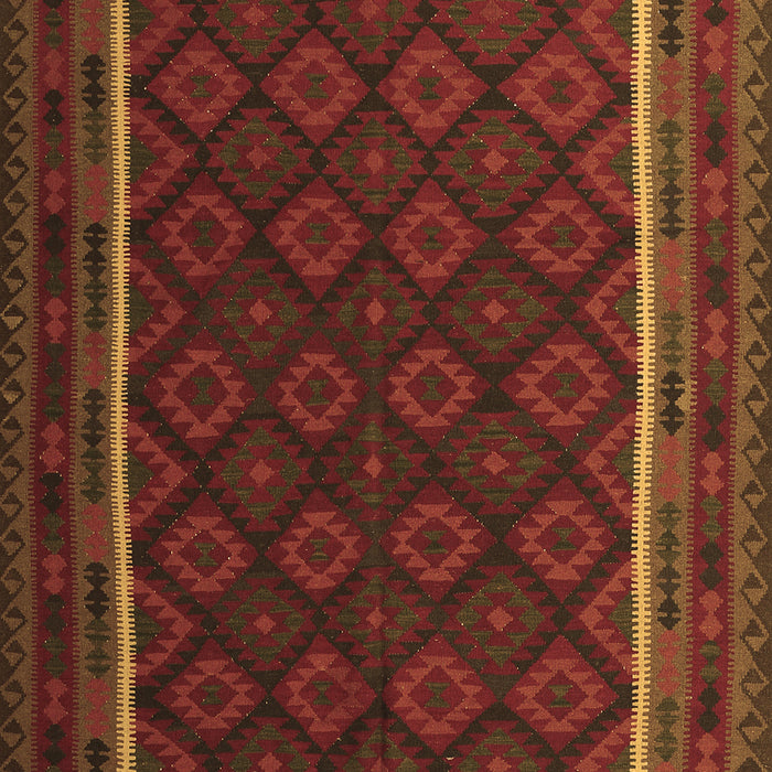 Machine Washable Oriental Brown Traditional Rug, wshcon2402brn