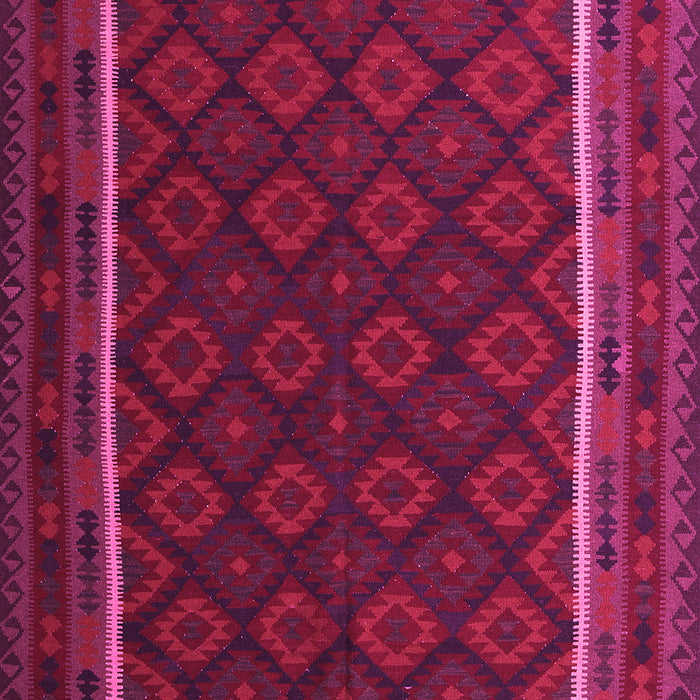 Machine Washable Oriental Pink Traditional Rug, wshcon2402pnk