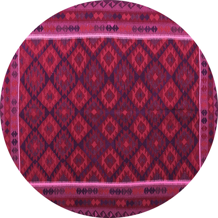 Round Oriental Pink Traditional Rug, con2402pnk