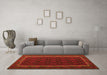 Machine Washable Oriental Orange Traditional Area Rugs in a Living Room, wshcon2402org