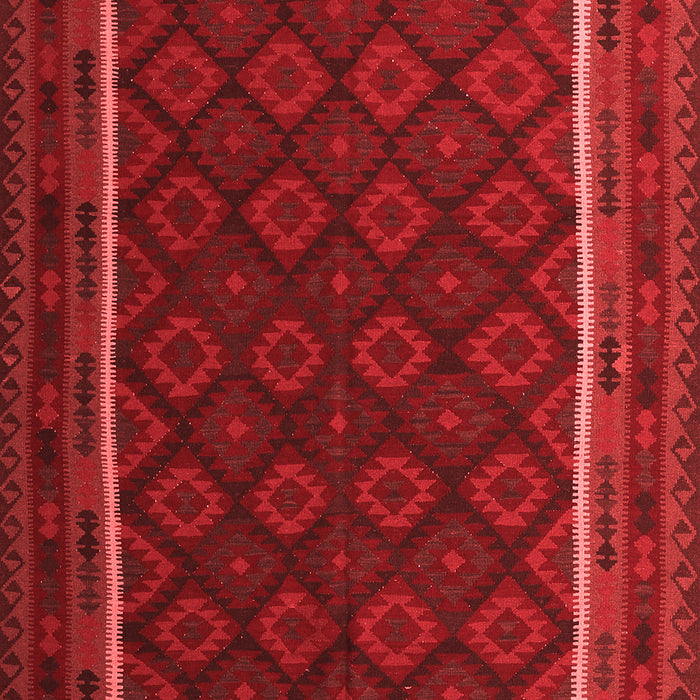 Machine Washable Oriental Red Traditional Rug, wshcon2402red