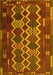 Machine Washable Oriental Yellow Traditional Rug, wshcon2403yw